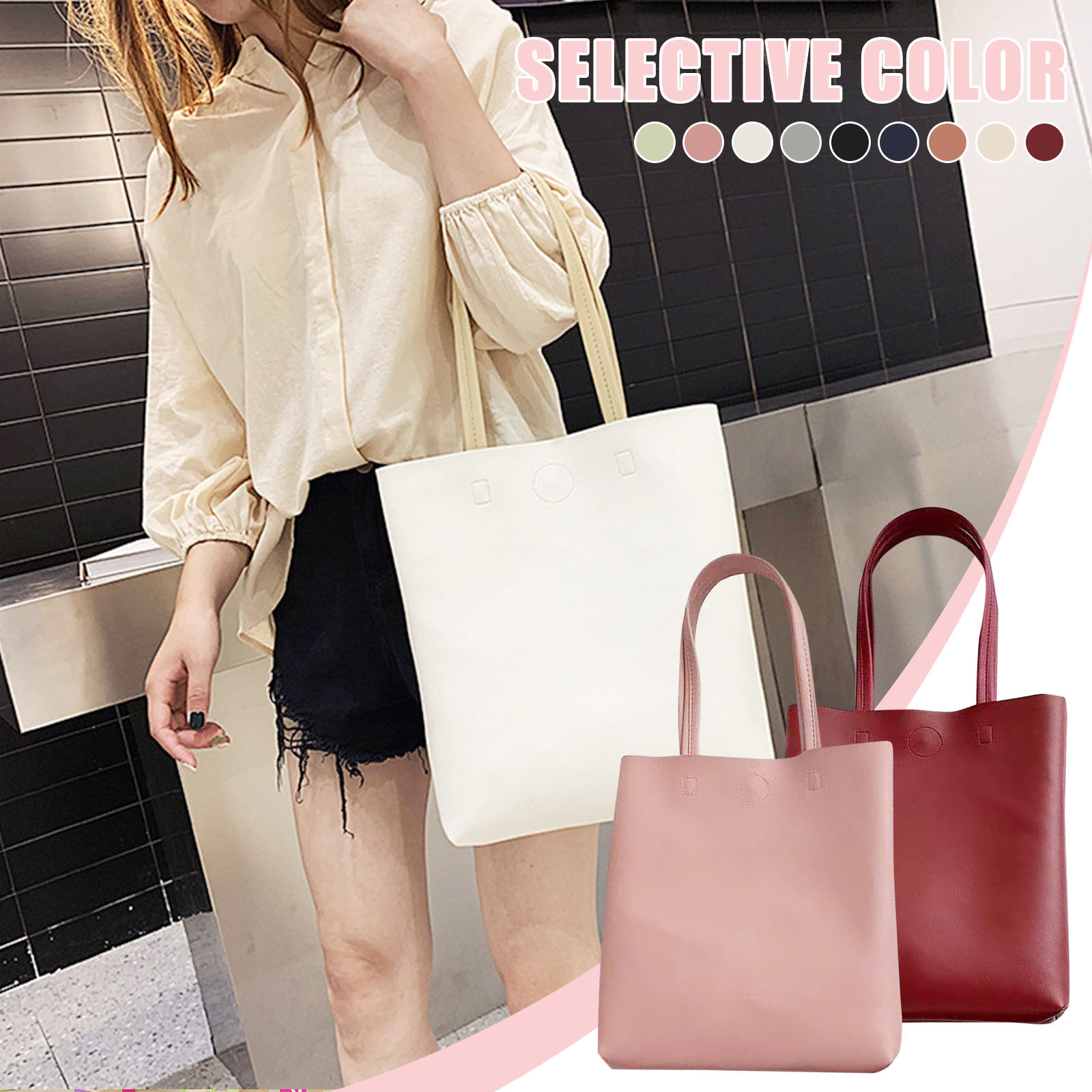Women Bags Low Price - Sac fourre-tout en cuir PU souple