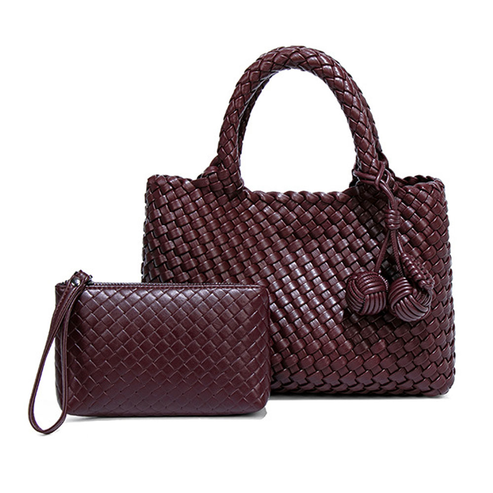 Women'S Tote Bags Designer - Sac cabas tissé tendance avec poignée