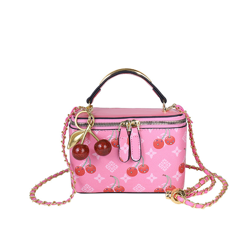 Women Bags Zadig - Sac carré mini imprimé cerises, nouveau