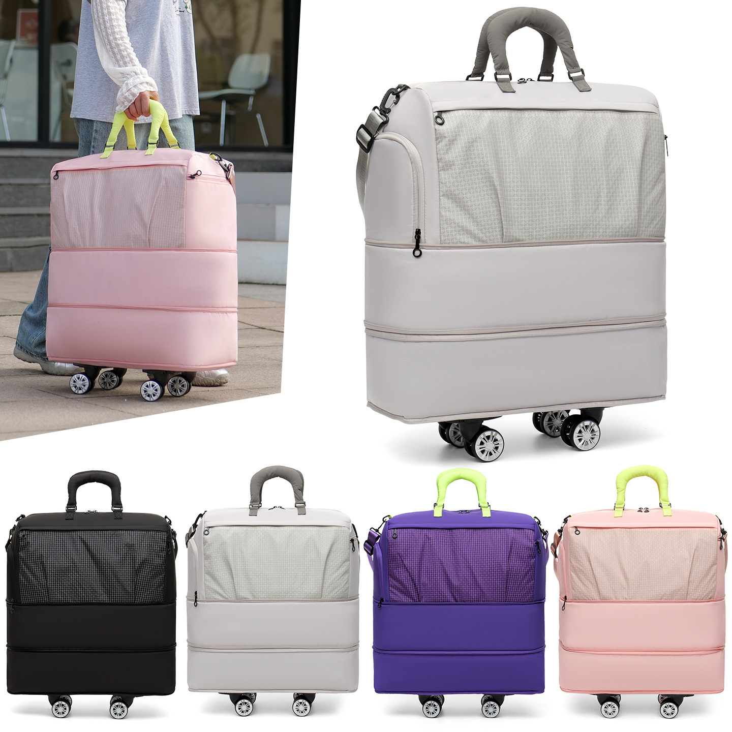 Valise à roulettes unisexe gra - Women Bags Zadig avis et prix