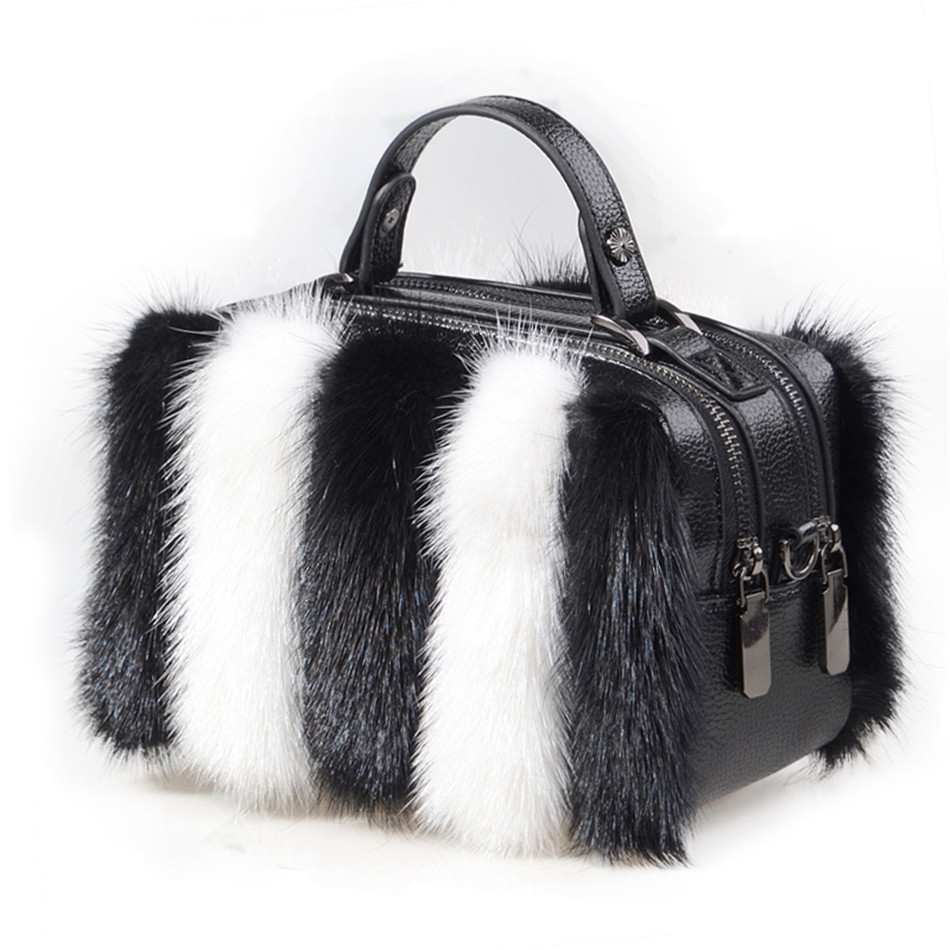 Sac en fourrure de vison natur - Women Bags Pk avis et prix