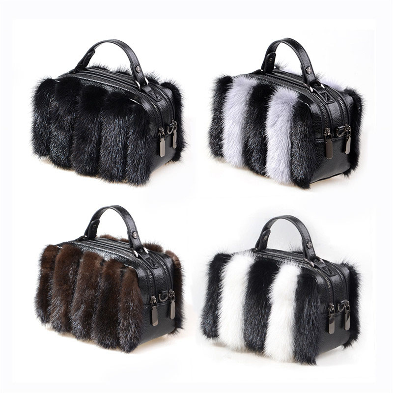 Sac en fourrure de vison natur - Women Bags Pk avis et prix