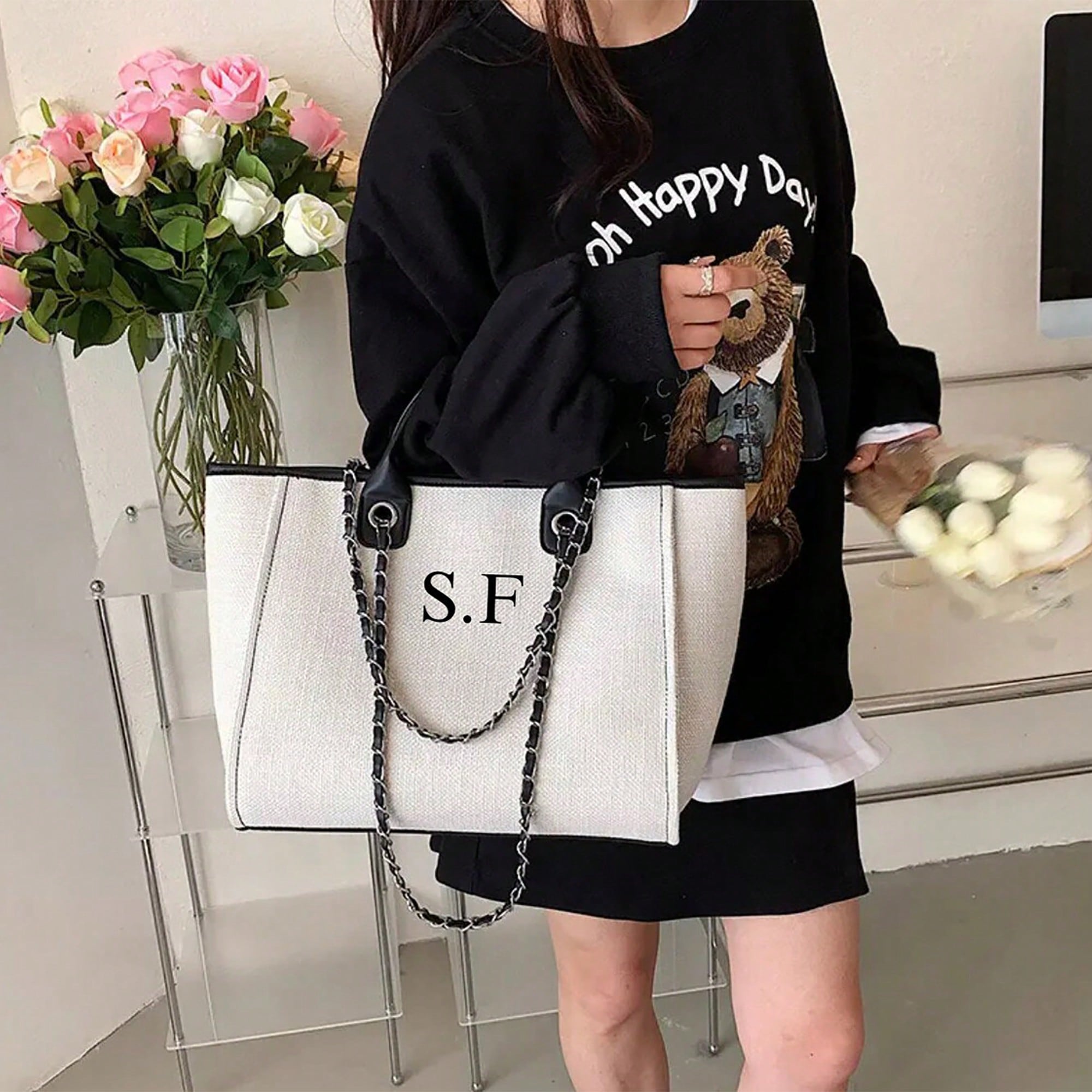 Sac fourre-tout coréen personn - Women'S Tote Bags Designer avis et prix