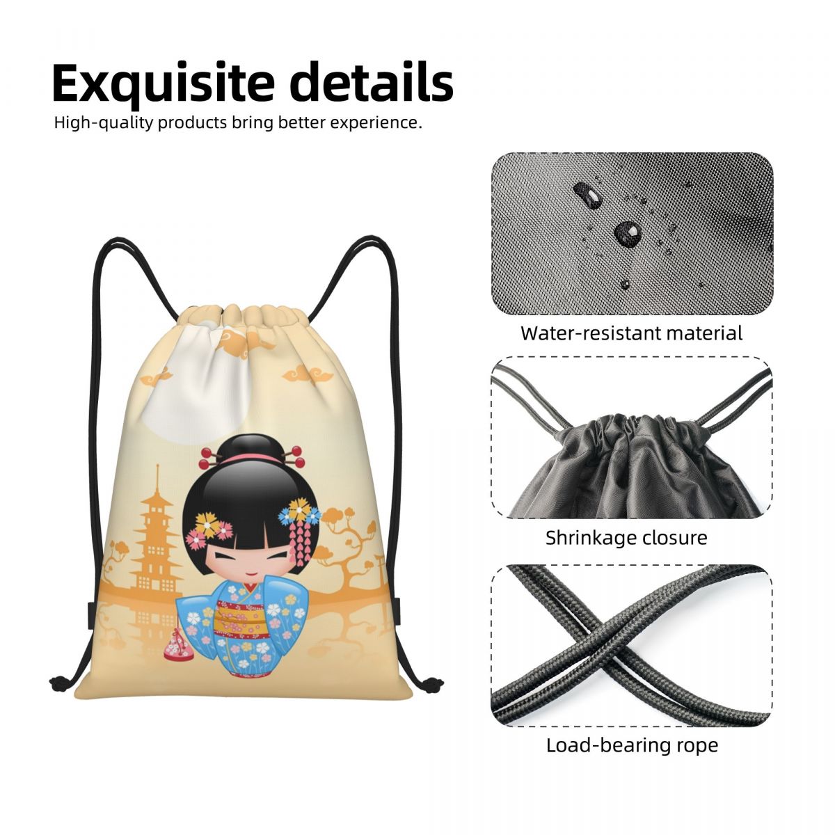 Japonais Maiko Kokeshi poupée  - Women Bags Vector avis et prix