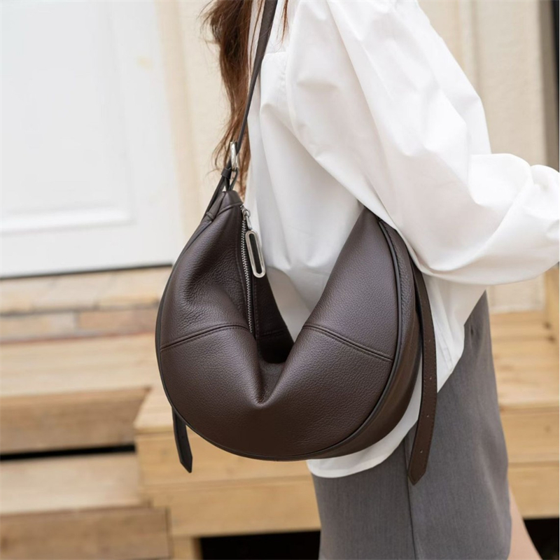 Sac Hobo Demi-Lune en Cuir Vér - Women Bags Work avis et prix