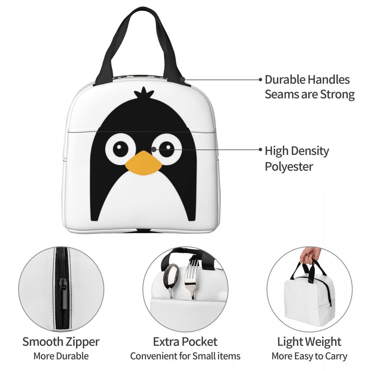 Sac à déjeuner isolé pingouin  - Women Bags Vector avis et prix