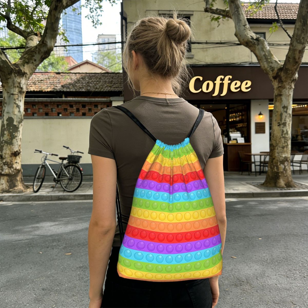 Sac à dos à cordon de serrage  - Women Bags Vector avis et prix